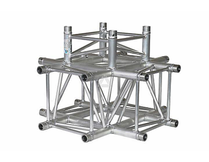 H40V C024 Square Truss Corner (4-Point), 5-way, silver image 1