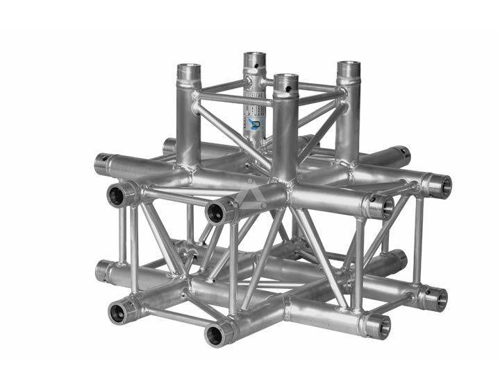 X30V C024 Square Truss Corner (4-point), 5-Way, silver