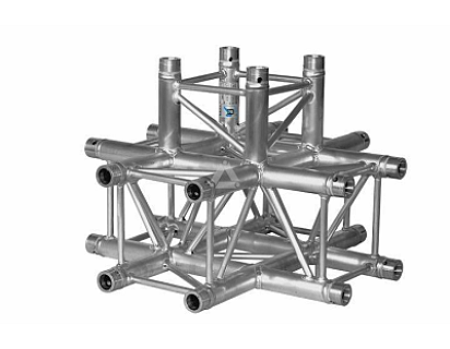 X30V C024 Square Truss Corner (4-point), 5-Way, silver image 1