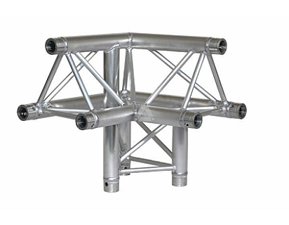 X30D C010 Triangle Truss Corner (3-point), 3-Way R. AU, silver image 1