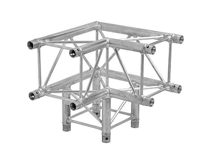 E20V C012 Square Truss Corner (4-Point), 3-way, silver image 1