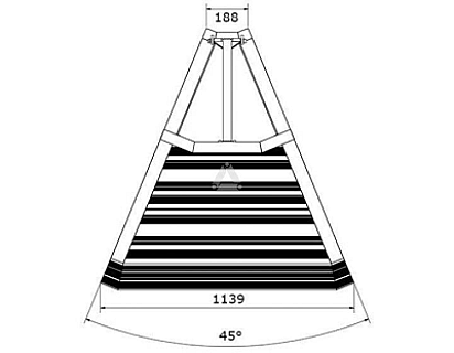 Barrier Fixed Corner 45° Outside image 1