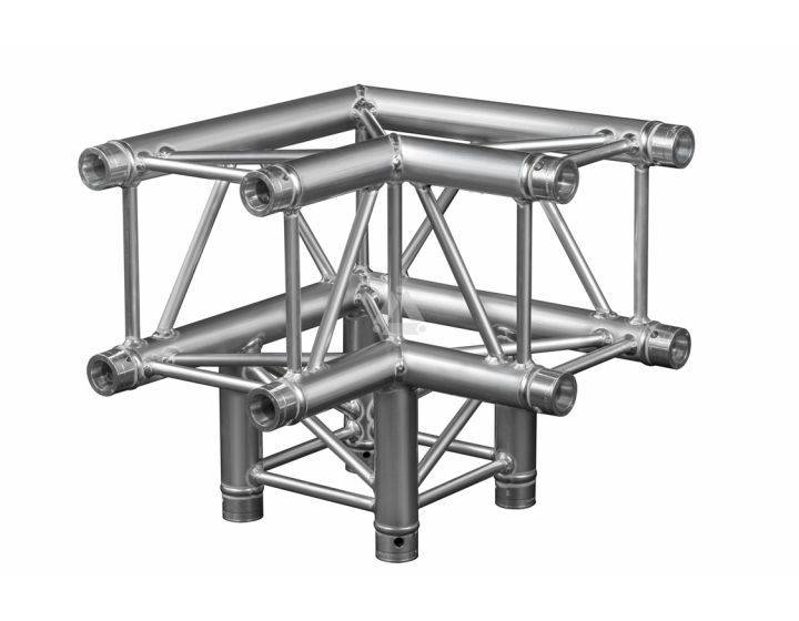 X30V C012 Square Truss Corner (4-Point), 3-way, silver