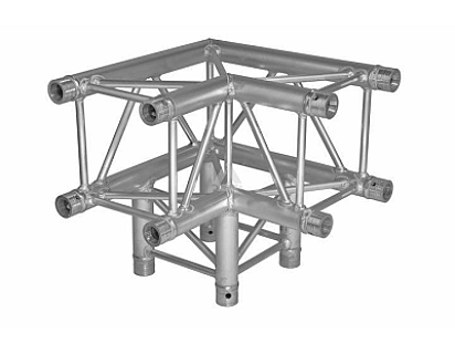 H30V C012 Square Truss Corner (4-Point), 3 way, silver image 1