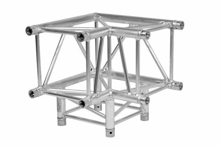 H40V C012 Square Truss Corner (4-Point), 3-way, silver
