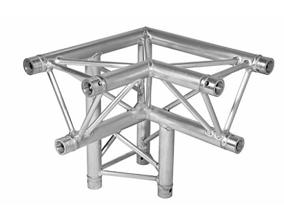 H30D C013 Triangle Truss Corner (3-Point), 3-Way L. AD, silver image 1