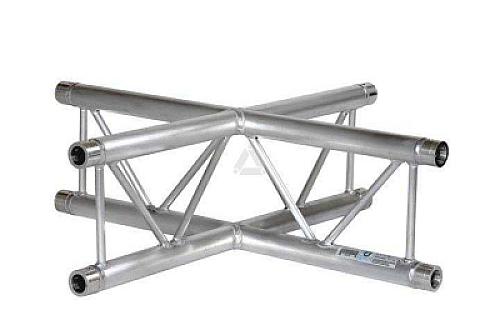 H40L C016U Flat Truss Corner Cross (2-Point), 4-Way U, silver image 1
