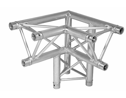 X30D C012 Triangle Truss Corner (3-Point), 3-Way R. AD, silver image 1