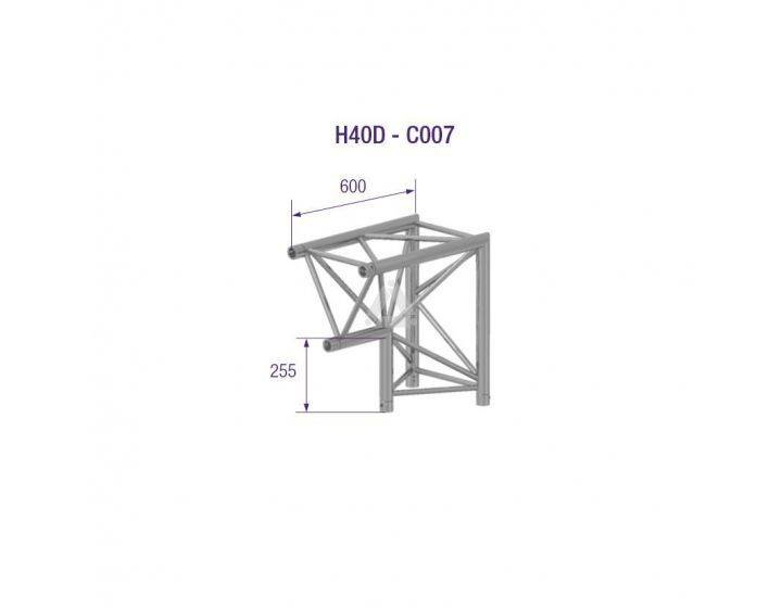 H40D C007 Triangle Truss Corner (3-Point), 40 2-way 90°AD, silver