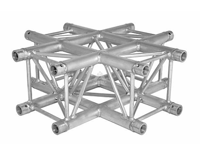 H30V C016 Square Truss Corner Cross (4-Point), 4-way, silver image 1