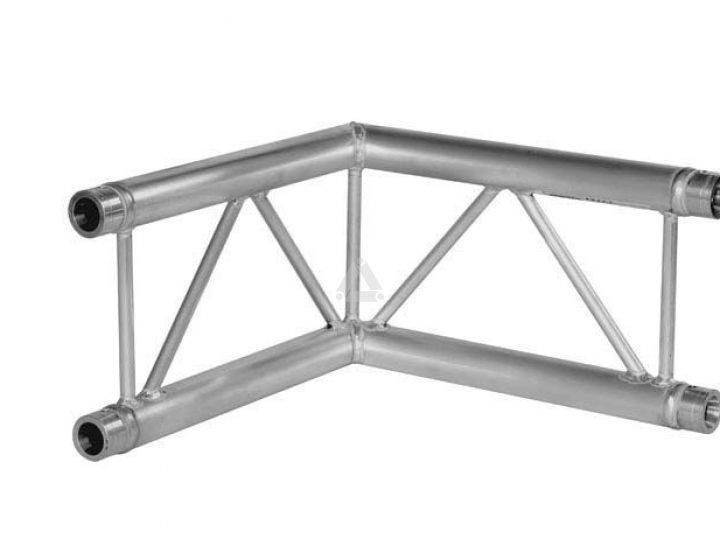 H40L C003U Flat Truss Corner (2-Point), 2-Way 90° Up, silver