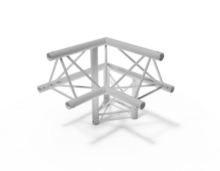 E20D C010 Triangle Truss Corner (3-Point), 20 3-way R. AU, silver