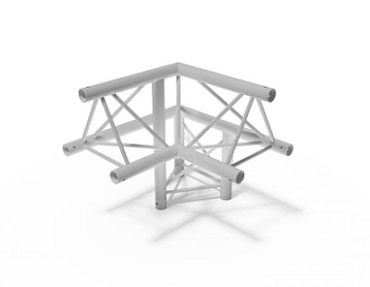 E20D C010 Triangle Truss Corner (3-Point), 20 3-way R. AU, silver image 1