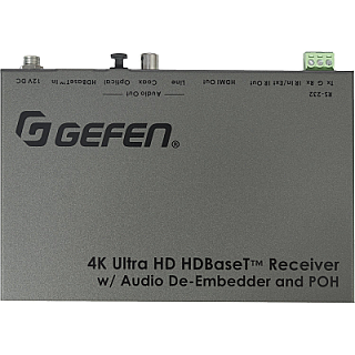4K Ultra HD HDBaseT Receiver with Audio De-Embedder and POH (EXT-UHDA-HBTL-RX) image 1