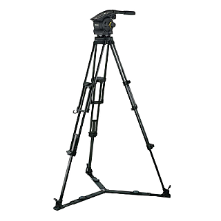 Vision 100 2-Stage Aluminium Tripod System with Dolly image 1