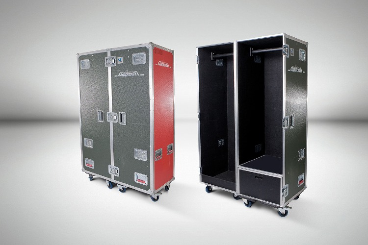 Garderoben-Flightcase, 118 x 58 x 170 cm