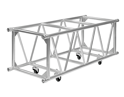 S66V L250 C Square Truss with Castors (4-Point), Lenght: 250 cm, silver image 1