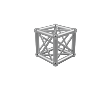 NHR44 Rectangular Truss Corner Block, 4-way, 90°, silver