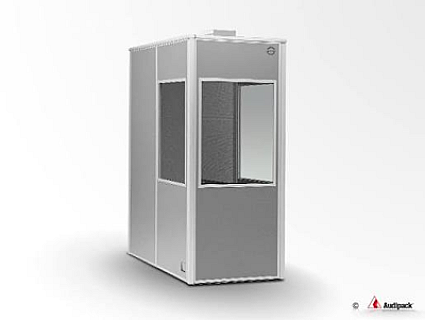 1 person Silent 9600 interpreter booth incl. vent and LED image 1