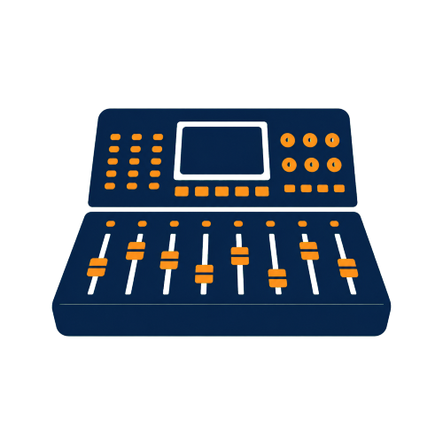 M4 - 4 mono inputs, 4 stereo inputs, 4 stereo returns