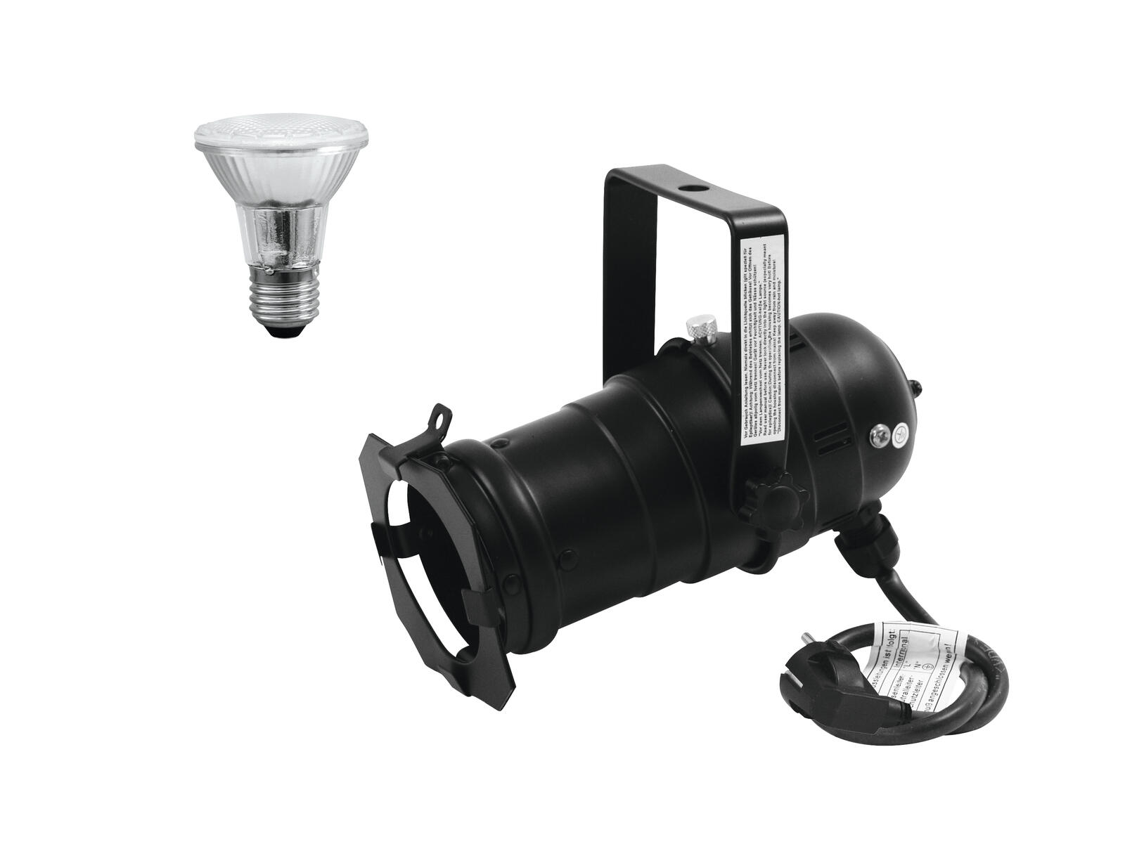 PAR-20 Spot Set, Black, with PAR-20 230V SMD 6W E-27 LED 3000K