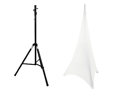 Set STV-40S-WOT Steel Stand + Tripod Cover White image 1